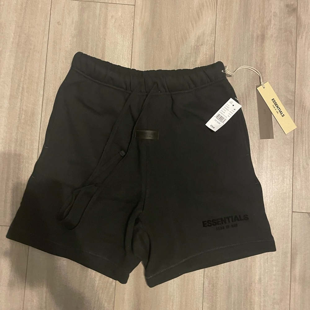 Medium Essentials Fear of God Men's Black Logo Sweat Shorts